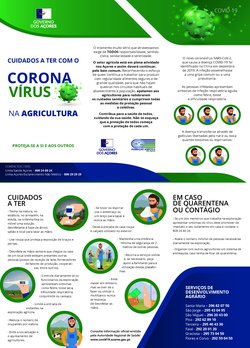 Ler panfleto sobre os cuidados a ter com o Corona Vírus na Agricultura